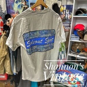 SideOut VNTG 90s made in USA sz large single stitch tee A53